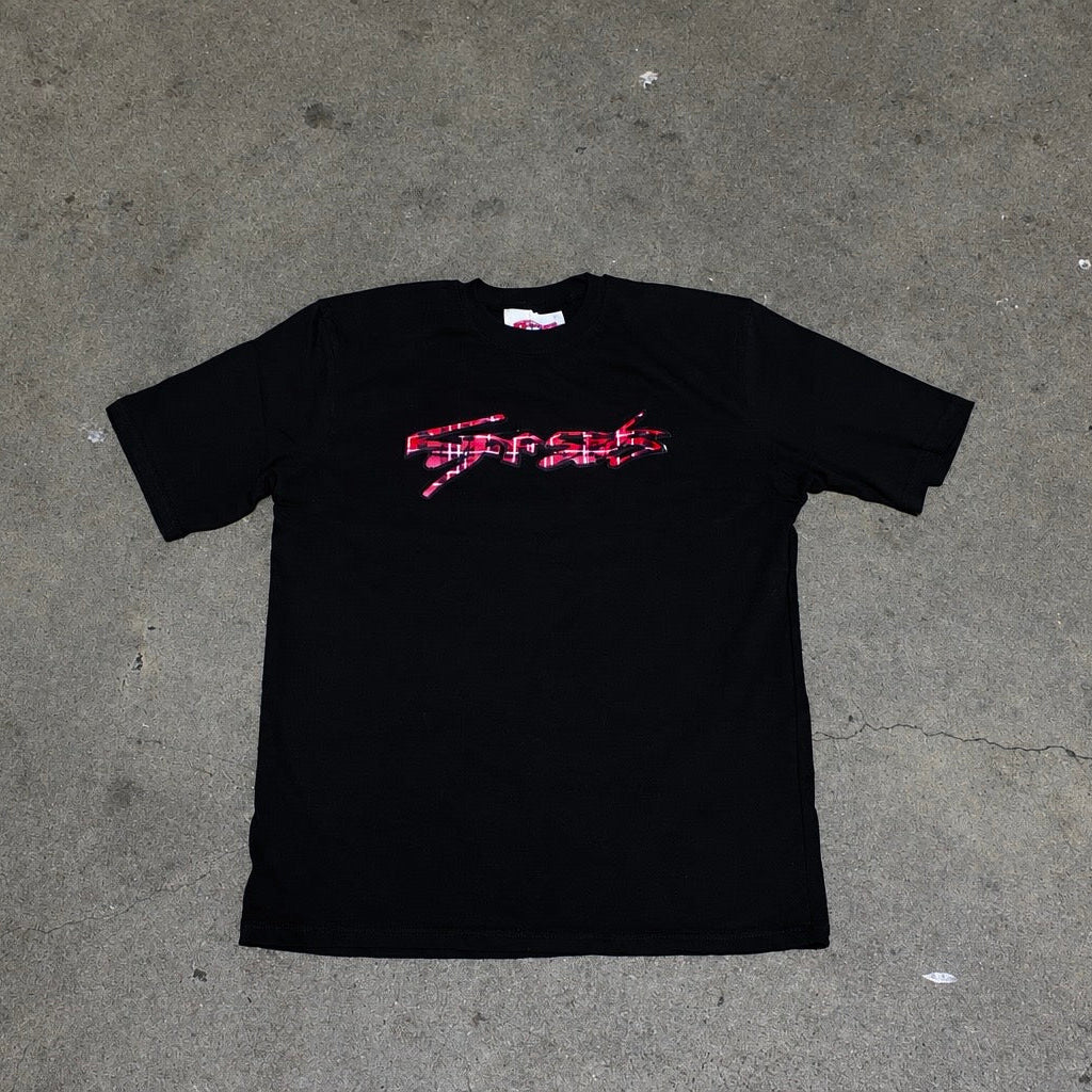 Offset Signature Logo Tee – Black