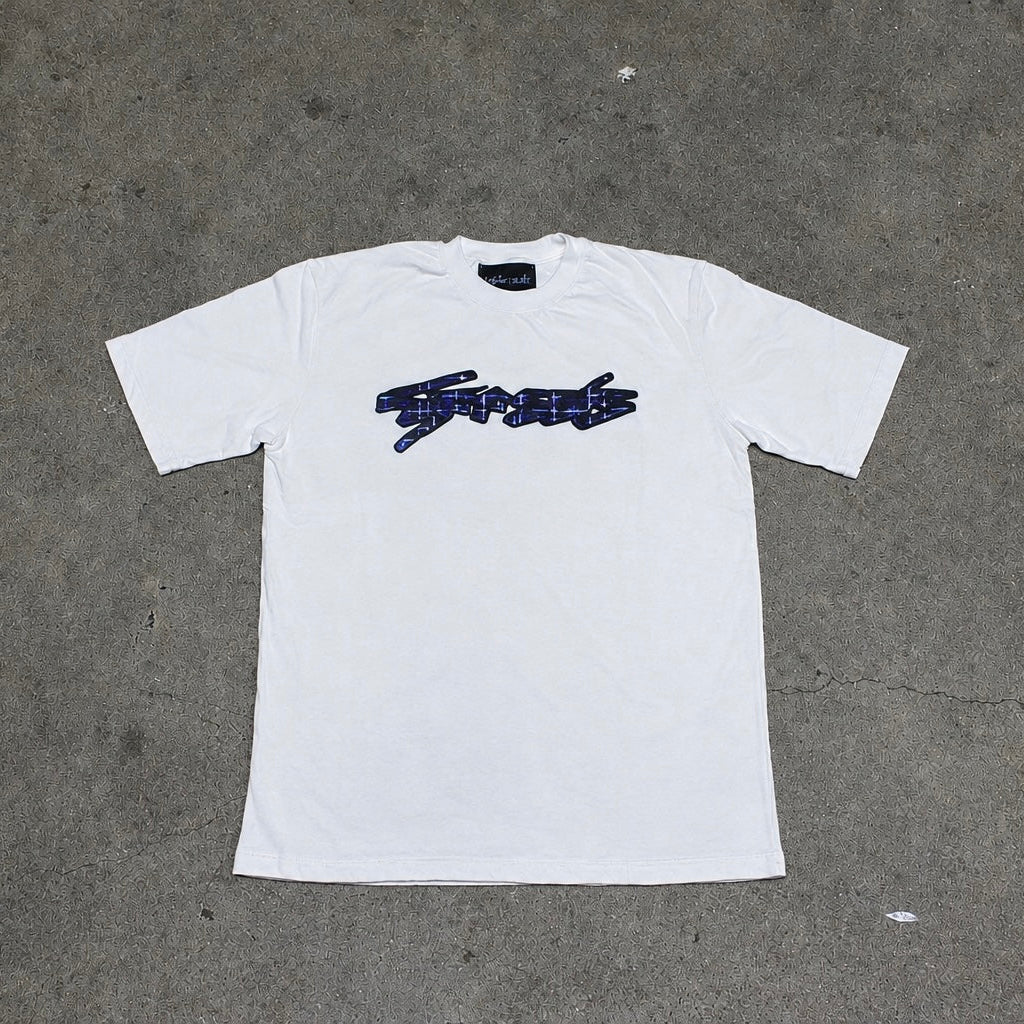 Offset Signature Logo Tee – White